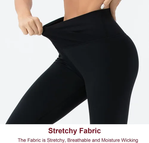 Vista 4 de THE GYM PEOPLE Leggings capri de yoga con cintura cruzada en V para mujer, cintura alta, control de abdomen, pantalones de entrenamiento para correr