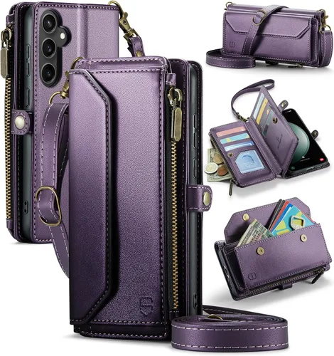 Vista 16 de Strapurs - Funda tipo cartera con correa para Samsung Galaxy S23 5G, color negro