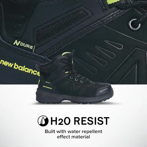 Vista 5 de New Balance Calibre - Botas de trabajo con punta compuesta para hombre, EH, PR, zapatos de seguridad de cuero antideslizantes para industria