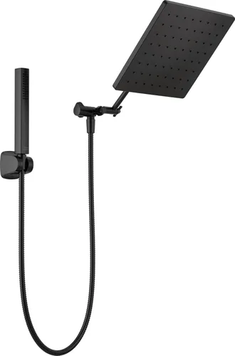 Vista 11 de Delta Faucet - Conjunto de regadera tipo lluvia de 10 pulgadas y ducha de mano, regadera cuadrada dorada, de efecto lluvia, ducha de mano, de alta