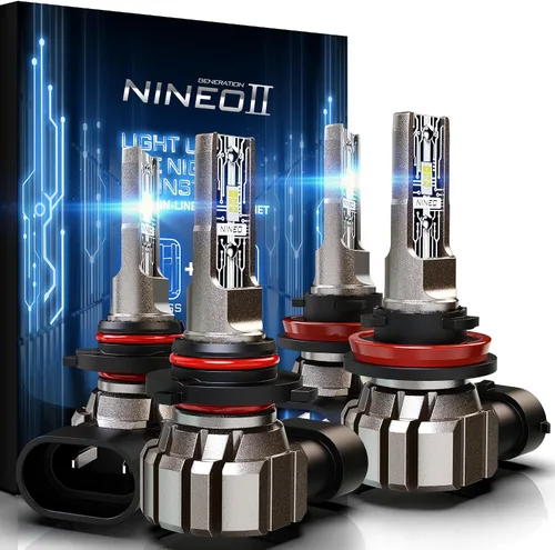 Vista 18 de NINEO Bombillas H4, bombillas 9003, 300% superbrillantes, blanco frío 6500K, tamaño mini real 1:1, Plug and Play, accesorio de deportes motorizados