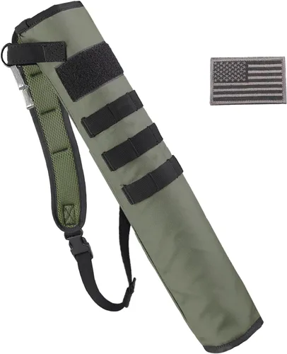 Vista 10 de Carcaj de flechas de tiro con arco ligero para la espalda de doble uso plegable compacto con sistema Molle colgado para tiro al blanco