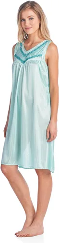 Vista 5 de Casual Nights Conjunto de bata y camisón de satén de 2 piezas para mujer