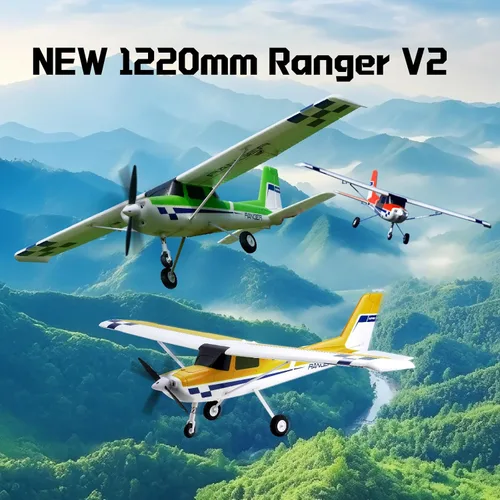 Vista 2 de Aviones Fms RC para Adultos Principiantes 1220mm Ranger Avión de Control Remoto con Reflex Green Aviones de Hobby RC PNP