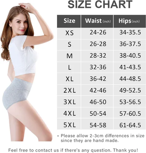 Vista 5 de wirarpa - Pantaletas, ropa interior, modal, de bambú, ultra suave, cintura alta, para mujer, multipack.