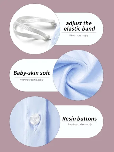 Vista 4 de YIZHONG Camisa de imitación con cuello desmontable Dickie Collars para mujeres y hombres