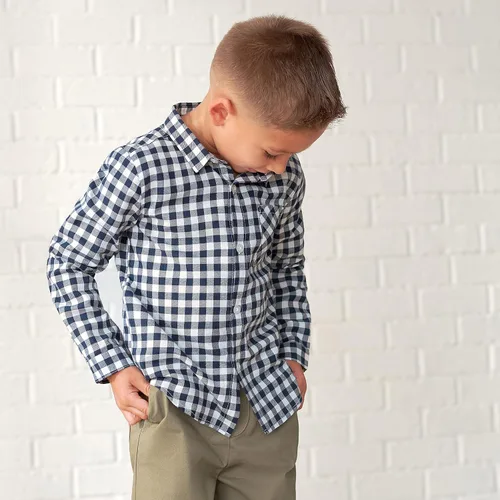 Vista 4 de Gerber Camisa de manga larga con botones para bebés y niños pequeños