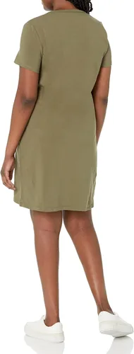 Vista 2 de Calvin Klein Vestido tipo camiseta con logotipo para mujer