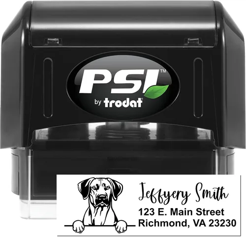 Vista 113 de American Bulldog Stamp Duo, Custom Return Address for Dog Lovers, Personalized Mail Mark for Letters and Cards