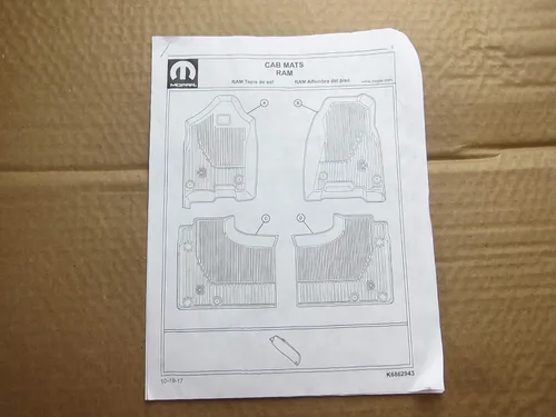 Vista 8 de Mopar Ram 1500 DT (nuevo estilo de carrocería) Crew Cab All Weather Mats Nuevo OEM