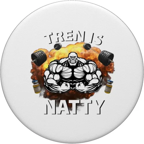 Vista 3 de Tren Is Natty Funny Bodybuilding Design Gym Workout Muscular PopSockets Swappable PopGrip