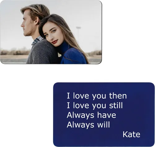 Vista 79 de Tarjeta personalizada con foto y/o texto grabado cartera Love Insert Card