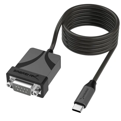 Vista 12 de SABRENT Cable convertidor USB 2.0 a serie (9 pines) DB 9 RS 232, chipset Prolific, HEXNUTS