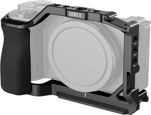 Vista 11 de SIRUI Jaula para cámara Sony ZV-E1 con agarre de silicona y abrazadera para cable para HDMI, placa de liberación rápida integrada para tipo Arca