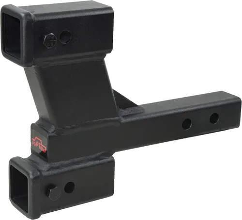 Vista 13 de TOPTOW 64121 - Elevador de extensión de enganche de remolque receptor de 2 pulgadas con elevación/caída de 2 pulgadas, vástago sólido, capacidad