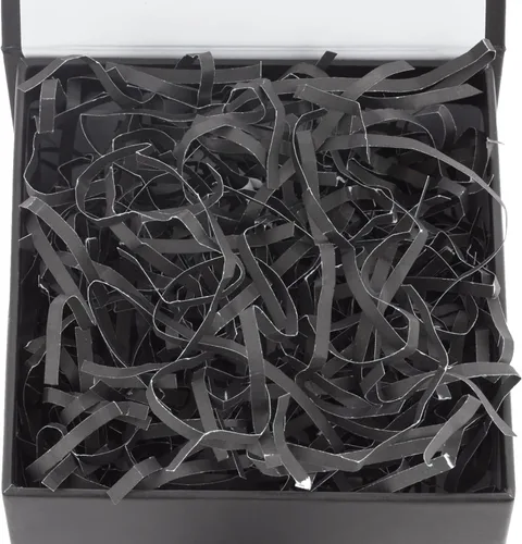 Vista 5 de Hallmark - Caja de regalo pequeña con lazo y relleno de papel triturado (Caja de regalo negra de 4 pulgadas) para bodas, graduaciones, cumpleaños