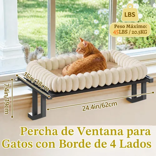 Vista 4 de Hamaca para ventana de gato, asiento para gatos