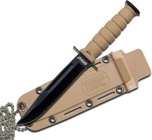 Vista 6 de Cuchillo táctico de cuello, con cuchilla fija, Serie MT-632. 6 pulgadas en total. De Mtech USA