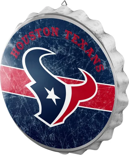 Vista 13 de NFL Team Logo Distressed Metal Hanging Wall Bottle Cap Sign