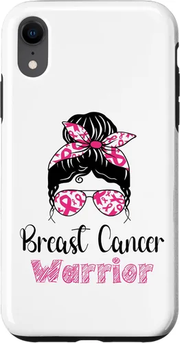 Vista 24 de iPhone 16 Breast Cancer Warrior Breast Cancer Awareness Case