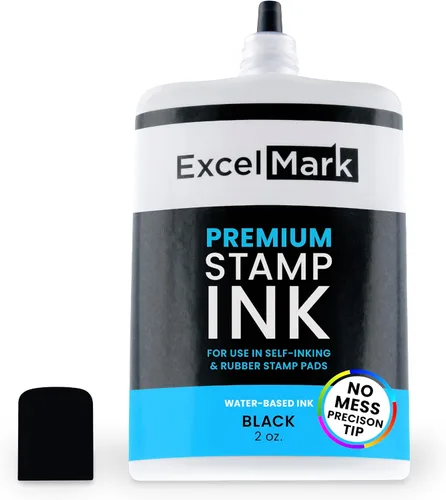 Vista 12 de ExcelMark Premium - Tinta de recambio para sellos autoentintados - 1 onza (Negro)