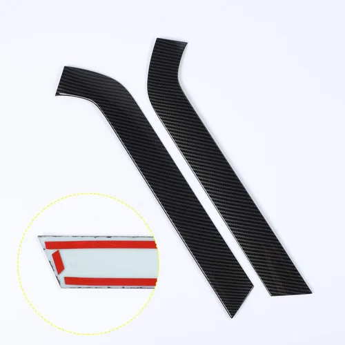 Vista 2 de Voodonala Para Chevy Silverado GMC Sierra 2014-2018 Consola central Accesorios de cambio de marchas lateral, fibra de carbono ABS, 2 piezas