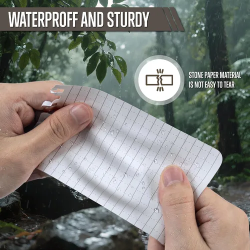 Vista 2 de GLORYFIRE - Cuaderno impermeable táctico para todo tipo de clima, con papel de cuadrícula impermeable para actividades al aire libre, grabación de 3