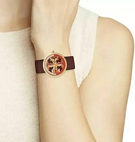Vista 3 de Reloj Tory Burch Reva Cuero Rojo - Tbw4041 Talla única