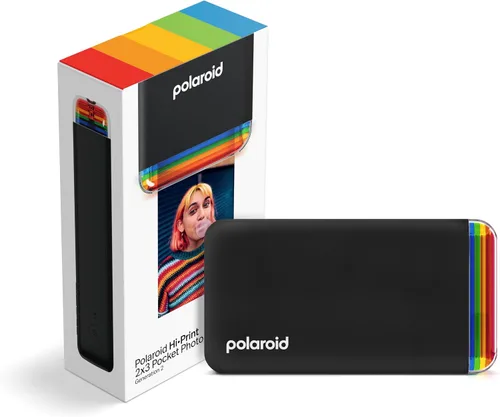 Vista 11 de Paquete de Polaroid Hi-Print + Papel - Impresora de bolsillo de foto 2x3 de segunda generación con Bluetooth conectada Dye-Sub - Impresora negra +