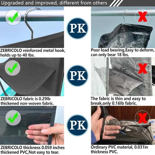 Vista 5 de Organizador de bolso, nuevo mejorado más grande, organizador de bolso para armario, ganchos resistentes, almacenamiento de bolso, material duradero