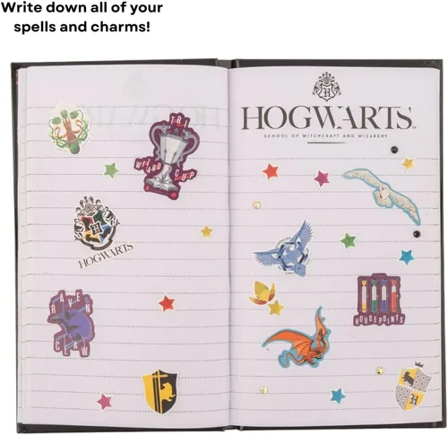 Vista 7 de Innovative Designs Harry Potter - Juego de diario brillante para niños, con calcomanías y gemas