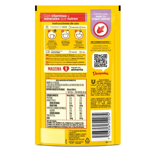 Vista 2 de Maizena Arroz con Leche Mix 1.6 oz (paquete de 3)