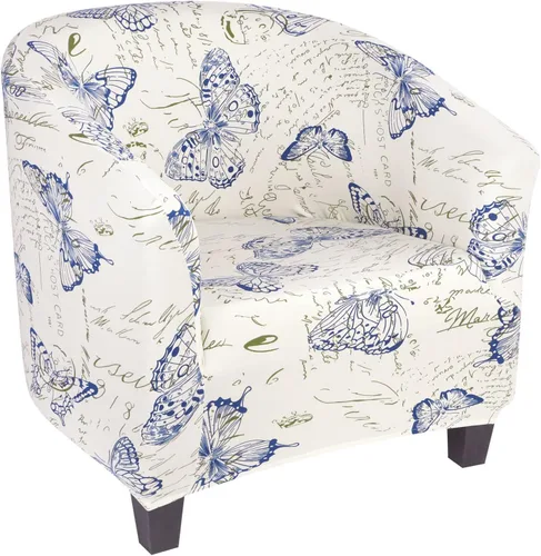 Vista 20 de SearchI Funda Elástica para Silla Club, Fundas Elásticas para Silla Barrel, Fundas Estampadas para Silla Tub, Funda de Elastano Suave para Sillón