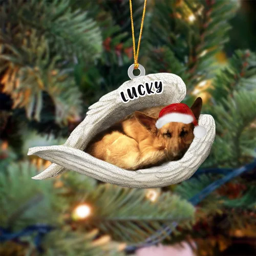 Vista 50 de Ángel durmiente de Afghan Hound para Navidad, adorno personalizado con el nombre del perro, adorno de Navidad personalizado para amantes de perros