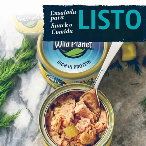 Vista 8 de Wild Planet Wild Skipjack Atún con pepinillos de eneldo, lata de 3 onzas