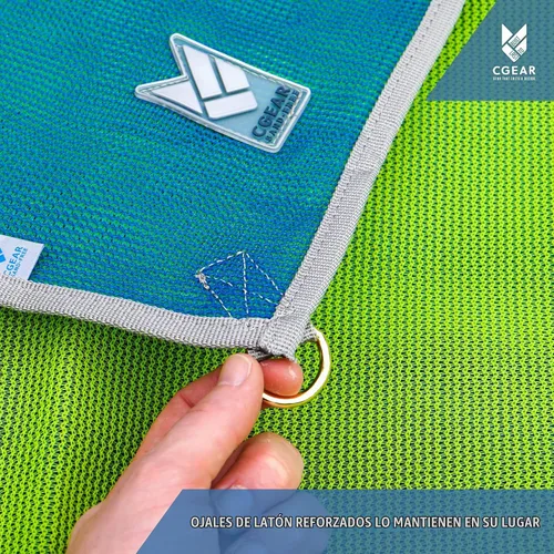 Vista 6 de CGEAR Tapete original para camping RV - Sin arena, resistente al agua, resistente a los rayos UV, construcción de grado militar Azul