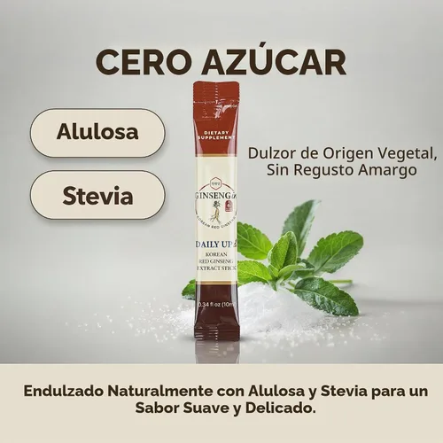 Vista 3 de Barras de extracto líquido de ginseng rojo coreano, 1000 mg, 10 barras
