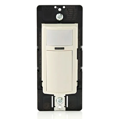 Vista 13 de Leviton Interruptor de luz con sensor de movimiento, activado por movimiento, encendido/apagado automático o encendido manual, 2A, no requiere cable