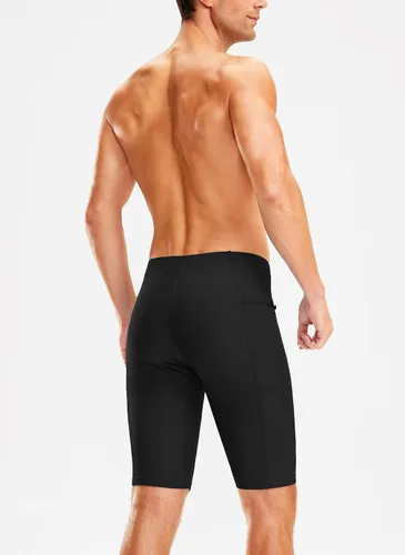 Vista 3 de Pudolla Men's Swim Jammers with Zipper Pockets Durable Athletic Swimsuit Shorts for Men Lap Swimming Training Competition