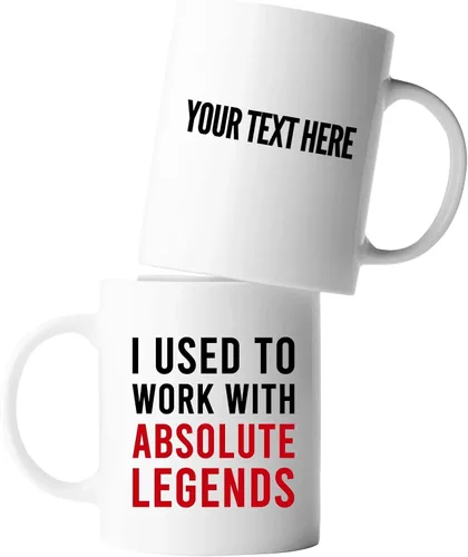 Vista 12 de Panvola Taza de café de cerámica con texto en inglés "I Used To Work With Absolute Legend Coworker Gifts Retirement New Job Goodbye Retired Negro