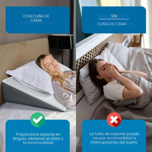 Vista 5 de Kolbs Almohada de Cuña Extra Ancha para Cama Súper Grande, Parte Superior de Espuma Viscoelástica y Funda Jacquard para Dormir con Reflujo Ácido