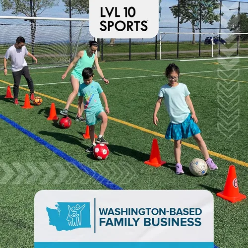 Vista 9 de LVL10 - Conos de entrenamiento profesionales, conos de fútbol grandes de 12 pulgadas para entrenamiento deportivo, para ejercicios de baloncesto