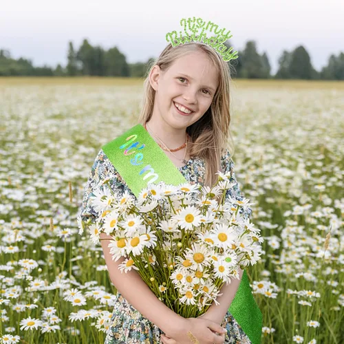 Vista 4 de BAHABY Coronas de cumpleaños para mujer, juego de banda y diadema de cumpleaños, banda de cumpleaños de princesa y tiara de diamantes de imitación
