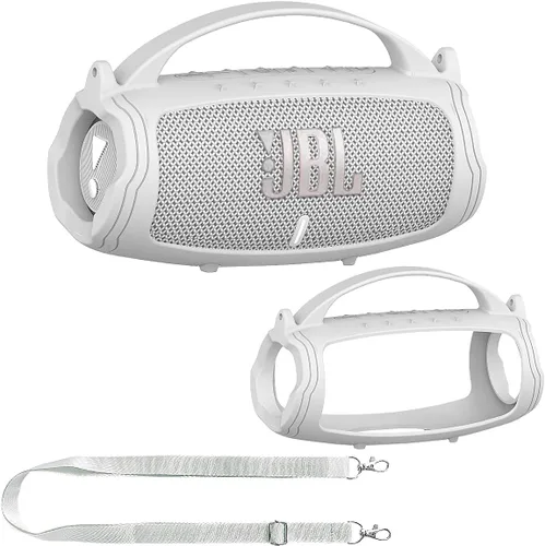 Vista 12 de JCHPINE Funda de Silicona para Altavoz Bluetooth Portátil JBL Charge 5, Soporte de Piel Protectora para Accesorios de Altavoz JBL Charge 5