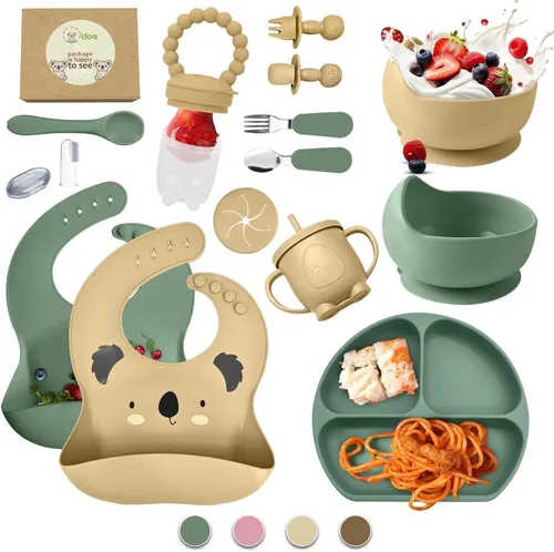 Vista 15 de O'doe™ Silicone Baby Feeding Set, 17-Piece Baby Weaning Set BPA-Free Púrpura