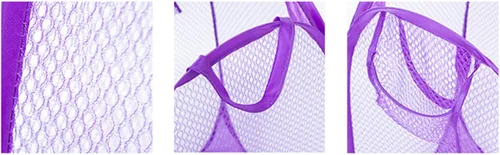 Vista 3 de Cesto portátil de malla pequeña para ropa sucia, plegable, cesta de almacenamiento para ropa de bebé, juguetes para niños, cestas emergentes