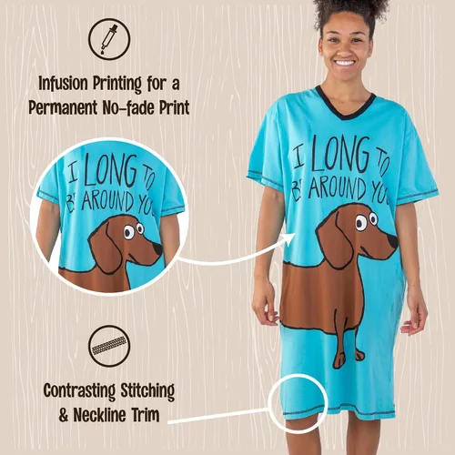Vista 5 de Lazy One Camisones para mujer, diseños de animales