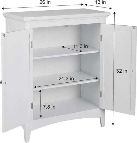 Vista 5 de Teamson Home Glancy - Armario de madera, color blanco