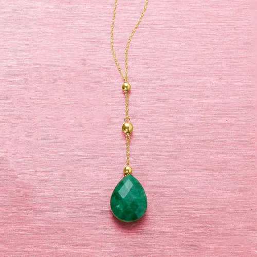 Vista 5 de Ross-Simons Collar en Y de piedras preciosas preciosas en oro amarillo de 14 kt