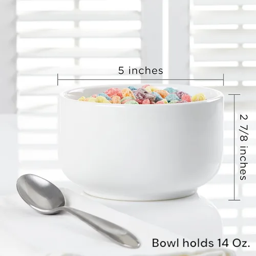 Vista 4 de Personalization Universe Cuenco personalizado con texto en inglés "I Cerealsly Love You", de 14 onzas, romántico de San Valentín, cerámica pesada